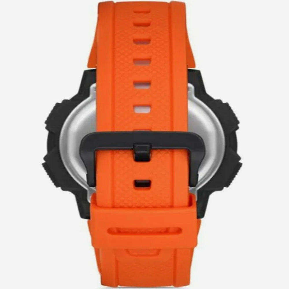 Casio Illuminator AE1000W-4B Men's Sports World Time Quartz Orange and Silver Resin Watch