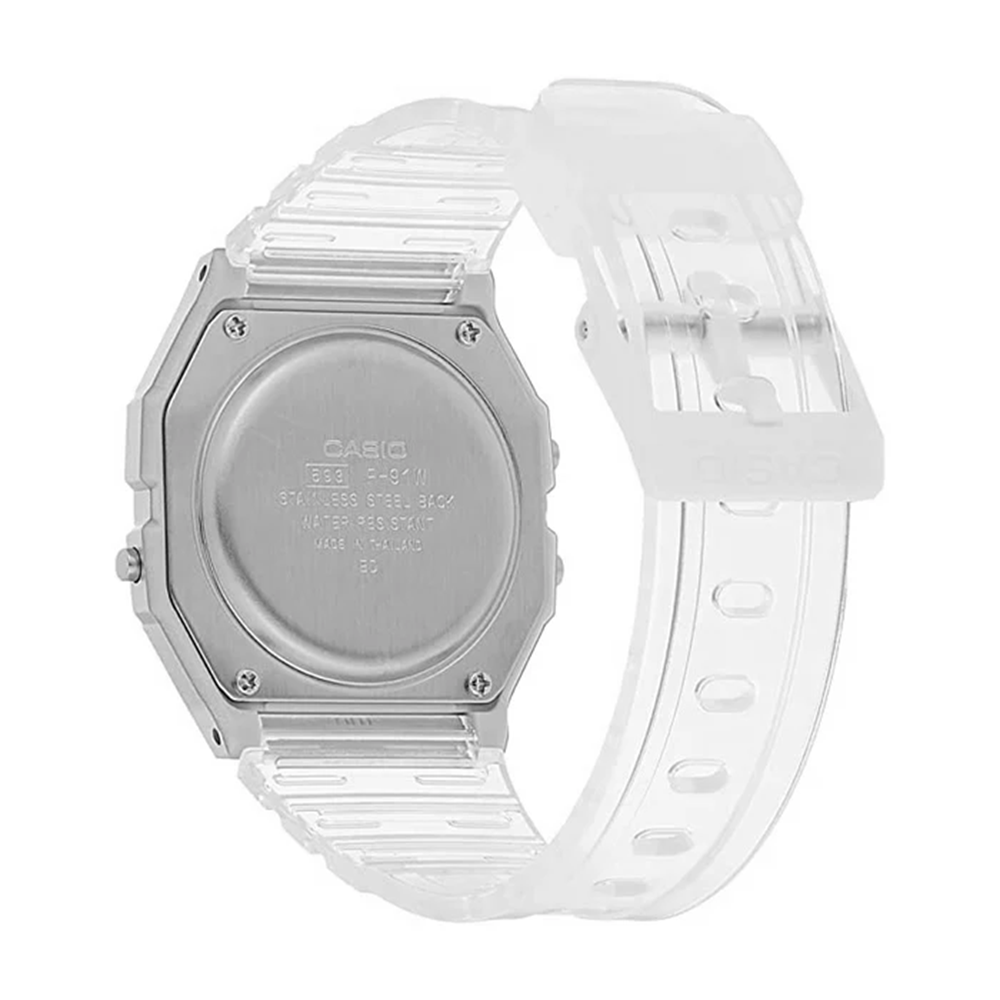 Casio F91WS-7 Unisex White Digital Jelly Watch