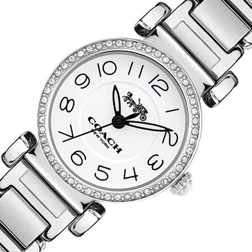 Coach 14502851 Madison Collection White Dial Silver Tone Stainless Steel Analog Quartz Women's Watch