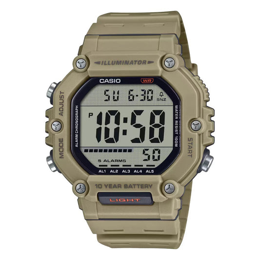 Casio AE1600H-5A Men's Beige Large Case Digital Sport Watch