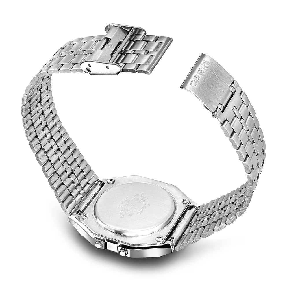 Casio A159WA-N1 Vintage Retro Silver Stainless Steel Digital Watch