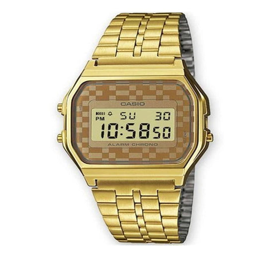 Casio A159WGEA-9A Men's Vintage Gold Tone Chrongoraph Alarm LCD Digital Watch