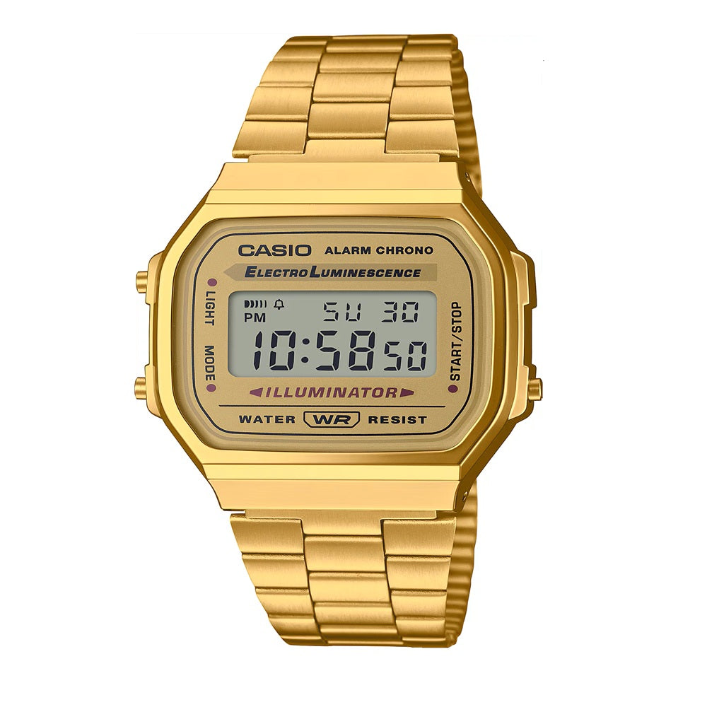Casio A168WG-9 Vintage Gold Retro Collection Metal Watch