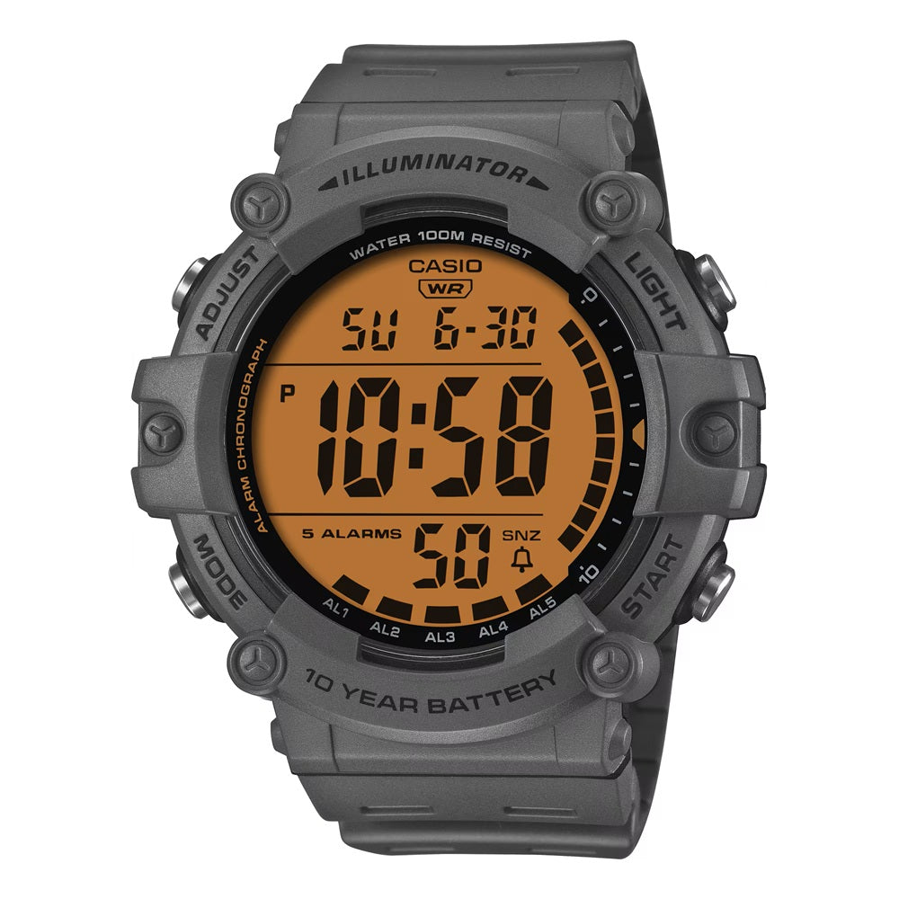 Casio AE1500WHC-8A Gray Wide Face Display Digital Watch