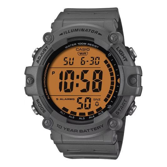 Casio AE1500WHC-8A Gray Wide Face Display Digital Watch
