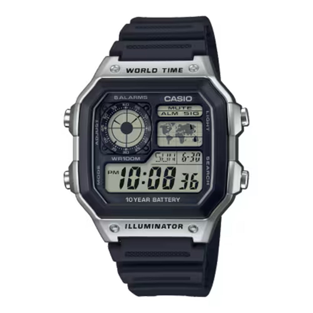 Casio AE1200WH-1C Digital World Time Watch