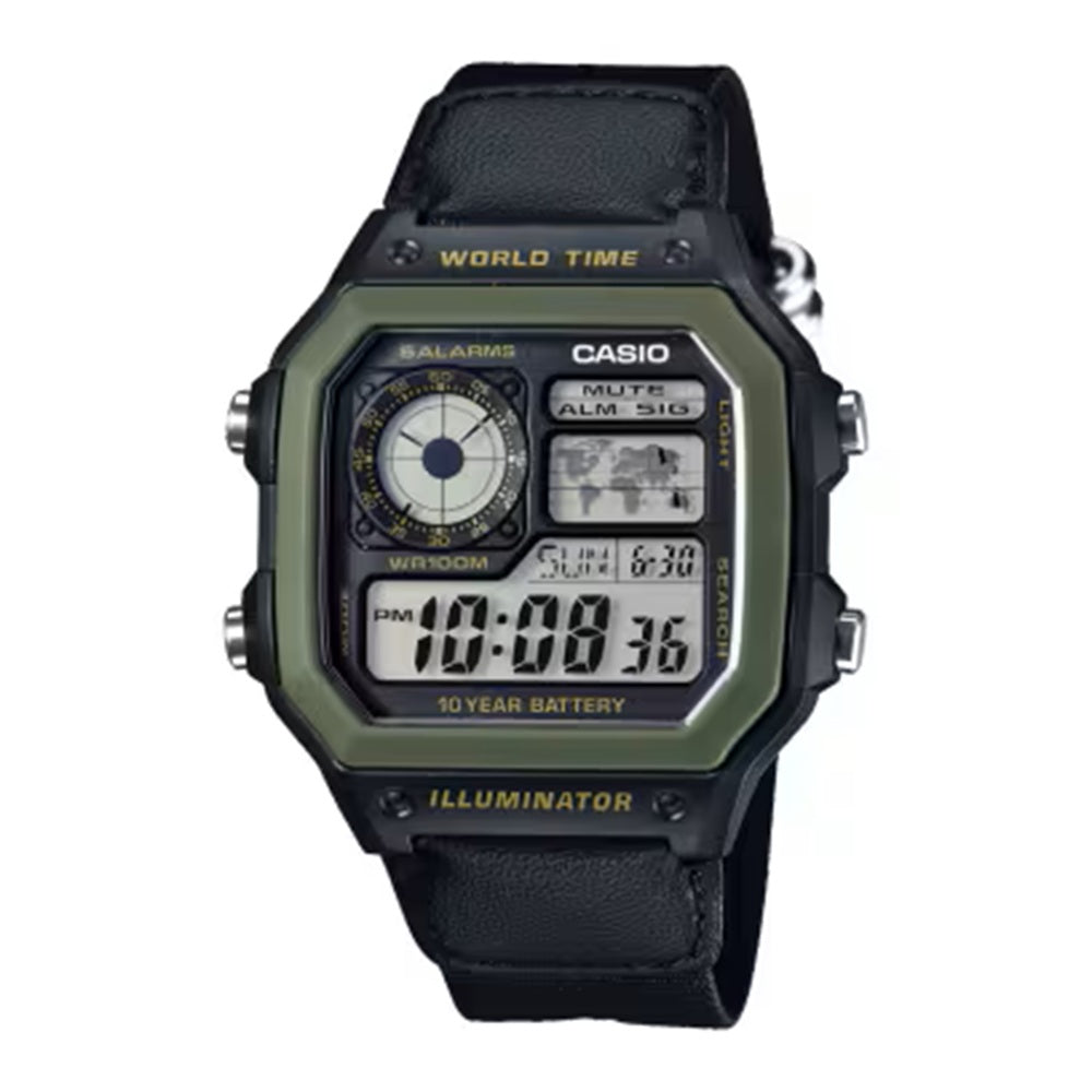 Casio Men's AE1200WHB-1B Black Resin Watch