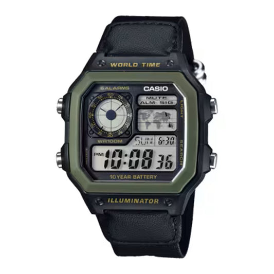 Casio Men's AE1200WHB-1B Black Resin Watch