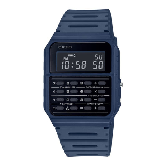 Casio CA53WF-2B Blue Vintage Series Data Bank 8 Digit Calculator Watch