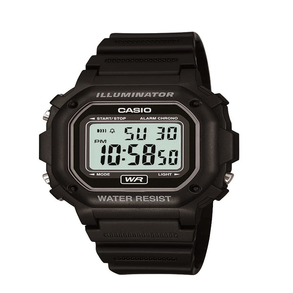 Casio F108WH-1A Men's Black Digital Sports Watch