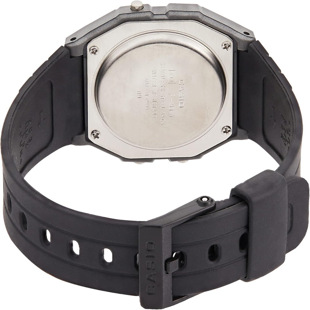 Casio F91WM-1B Alarm Chronograph Classic Digital Watch