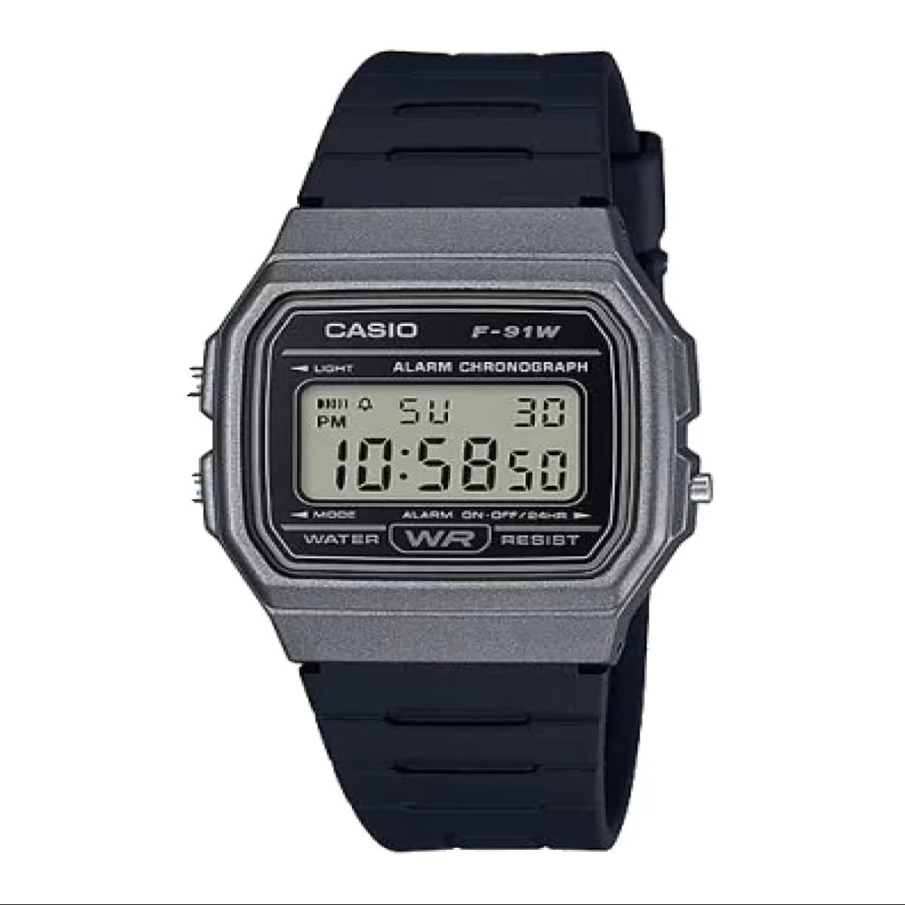 Casio F91WM-1B Alarm Chronograph Classic Digital Watch