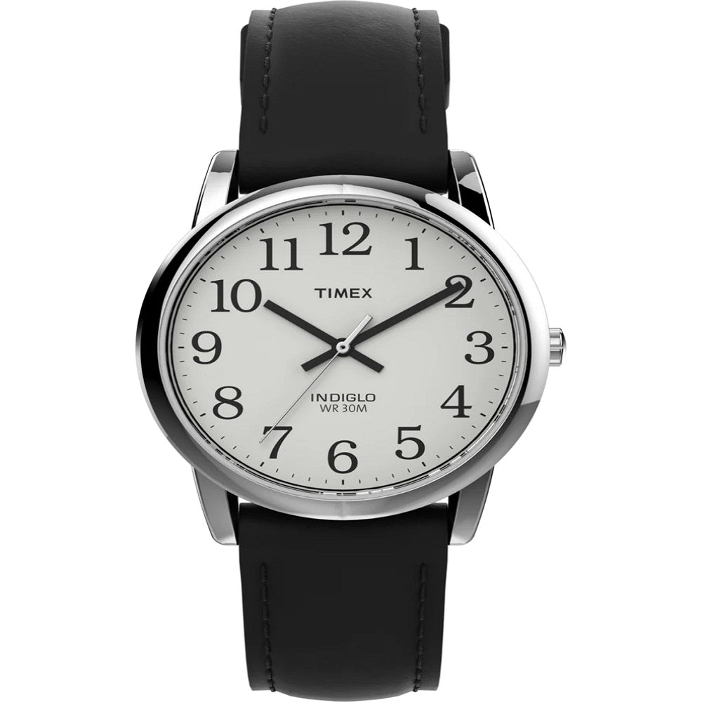 Timex T20501 Men's Easy Reader Leather Band Watch