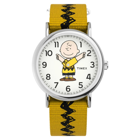 Timex TW2R41100 Charlie Brown Unisex Adult Classic Quartz Nylon Strap Watch