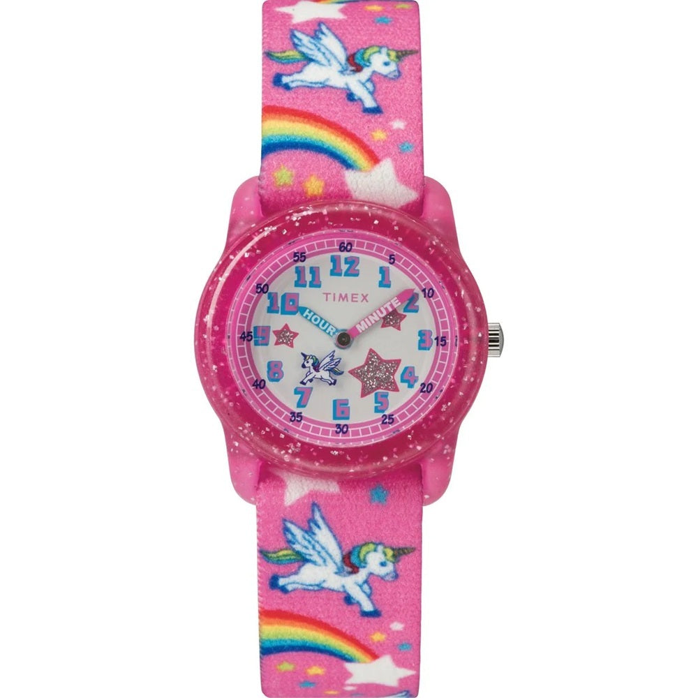 Timex Girls Time Machines Analog Elastic Fabric Strap Watch
