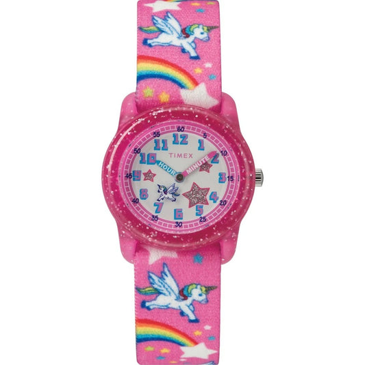Timex Girls Time Machines Analog Elastic Fabric Strap Watch
