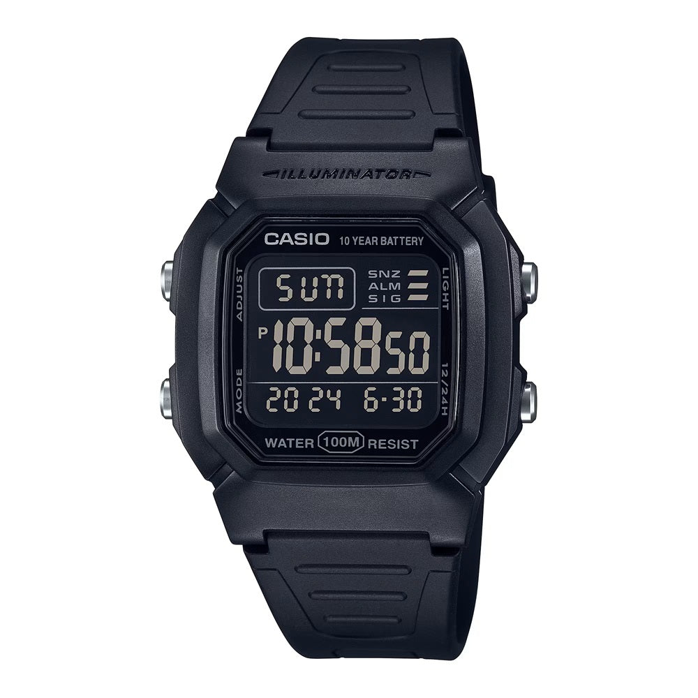 Casio W800H-1B Black Illuminator Men's Classic Digital Watch