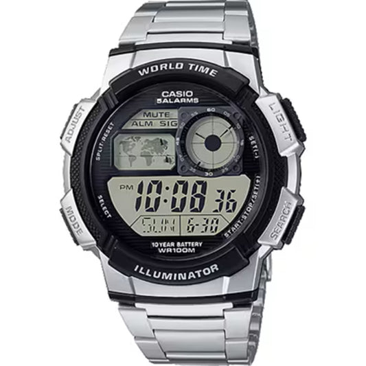 Casio Illuminator AE1000WD-1A Men's Sports World Time Quartz Watch