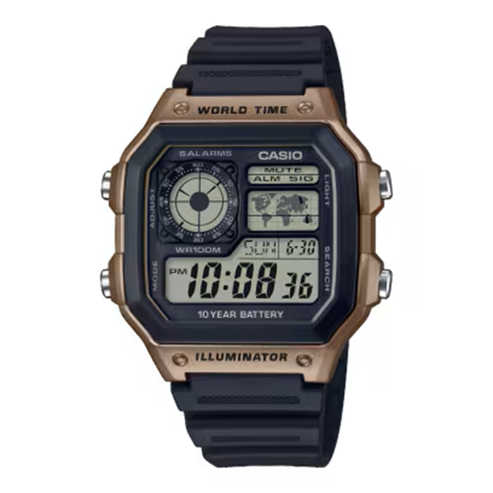 Casio AE1200WH-5A Digital World Time Watch