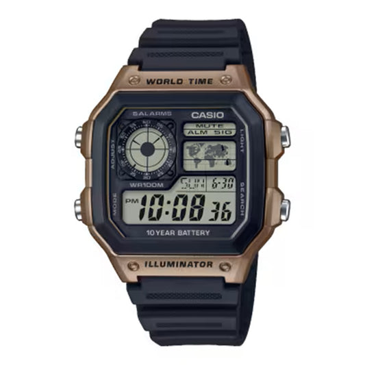 Casio AE1200WH-5A Digital World Time Watch