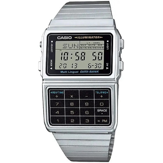 Casio DBC611-1 Men's Core Silver Stainless-Steel Data Bank Digital Watch