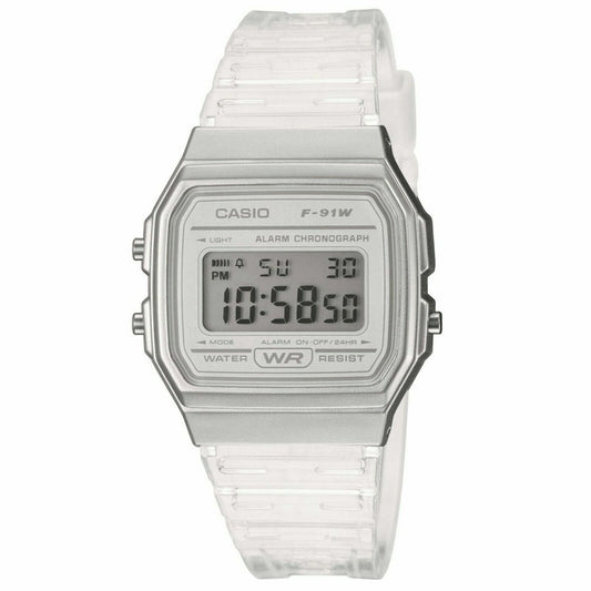 Casio F91WS-7 Unisex White Digital Jelly Watch