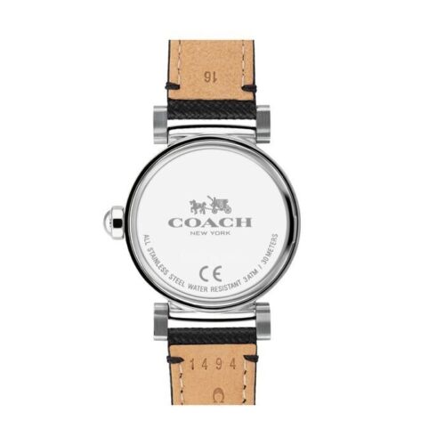 COACH 14502399 Women's Madison Fashion 36mm Leather Watch White/Black Watch