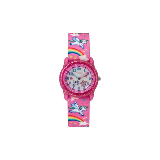 Timex Girls Time Machines Analog Elastic Fabric Strap Watch