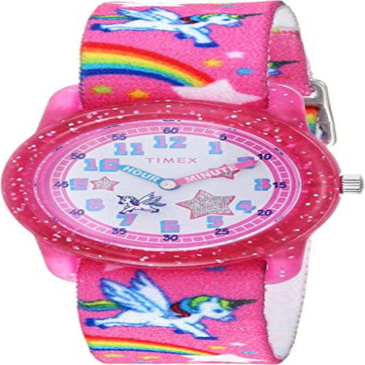 Timex Girls Time Machines Analog Elastic Fabric Strap Watch